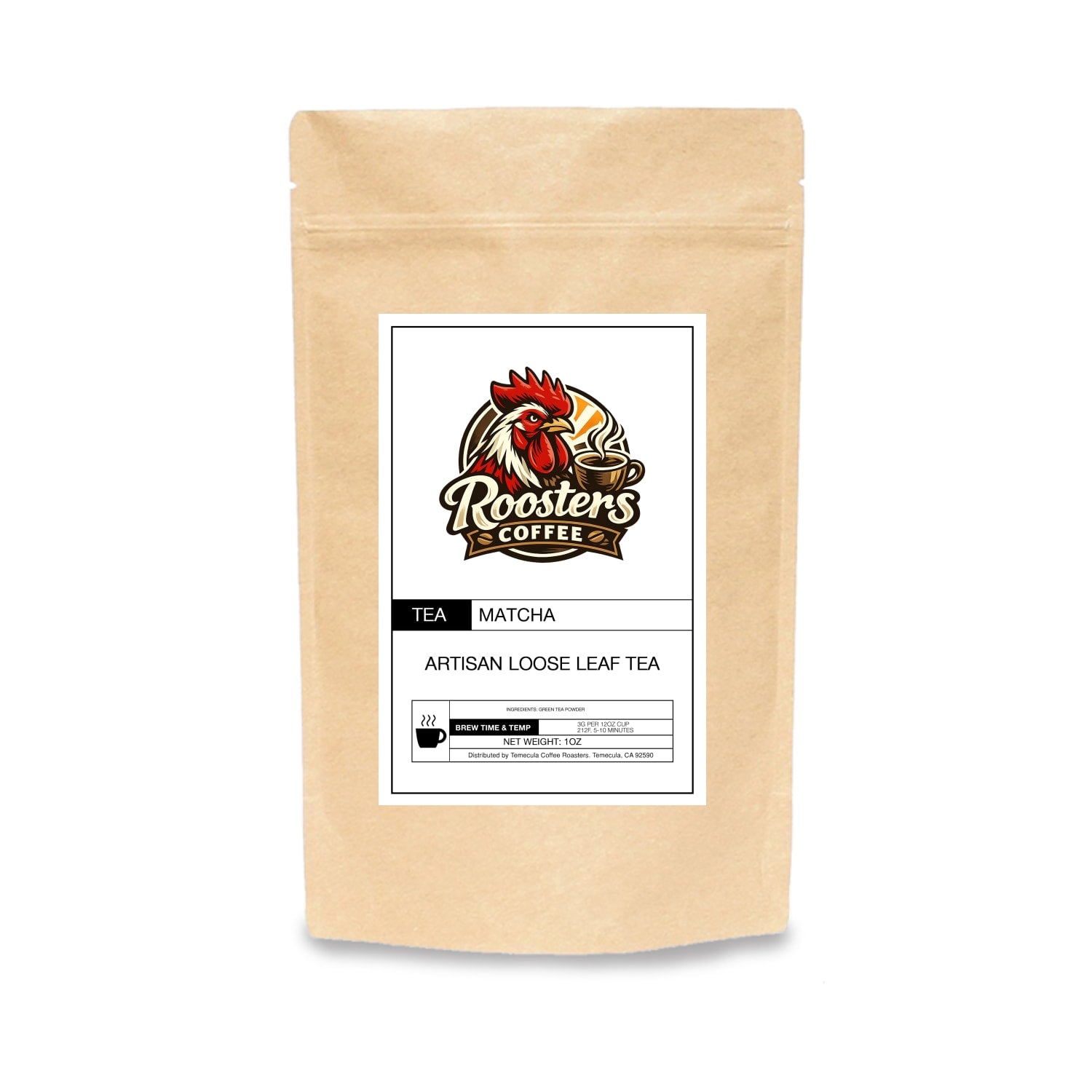 ceremonial matcha powder premium japanese green tea Roosters Coffee